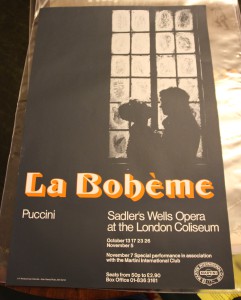 Poster for La Bohème at the London Coliseum