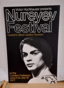Poster for Nureyev Festival, June 2 to July 16 1977