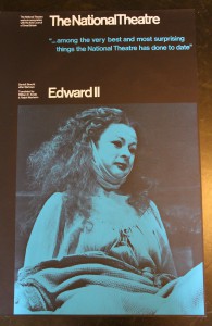 Poster for 'Edward II' at The National Theatre