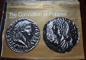 Poster for 'The Coronation of Poppea' at the London Coliseum