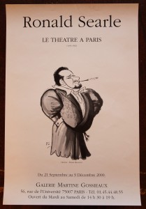 Exhibition poster for Ronald Searle's 'Le Theatre a Paris'