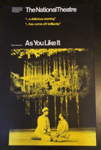 Poster for 'As You Like It' at The National Theatre