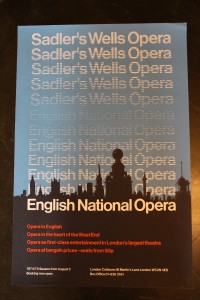 Poster for Sadler's Wells Opera and English National Opera at the London Coliseum