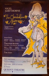 Poster for 'The Clandestine Marriage' at Queen's Theatre