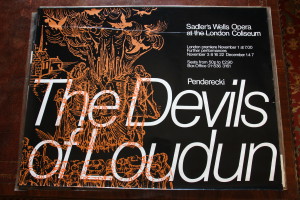 Poster for 'The Devils of Loudun' at the London Coliseum