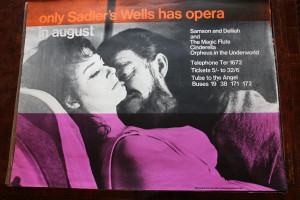 Poster for various operas by Sadler's Wells