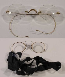 Two pairs of Fred Terry's spectacles, said to be theatrical