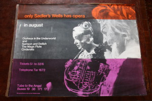 Poster for various operas in August by Sadler's Wells