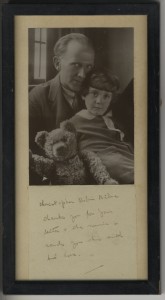A.A. Milne with Christopher Robin Milne and Winnie the Pooh