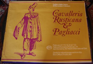 Poster for 'Cavalleria Rusticana and Pagliacci' at the London Coliseum