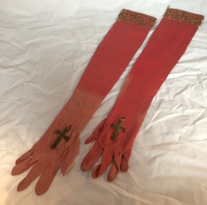 Henry Irving's gloves worn as Cardinal Wolsey