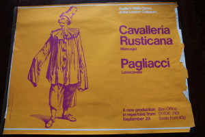 Poster for 'Cavalleria Rusticana' and 'Pagliacci' at the London Coliseum